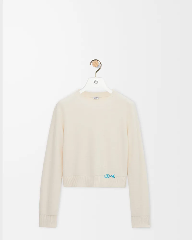 Loewe Sweater In Wool Size Mujer Ecru