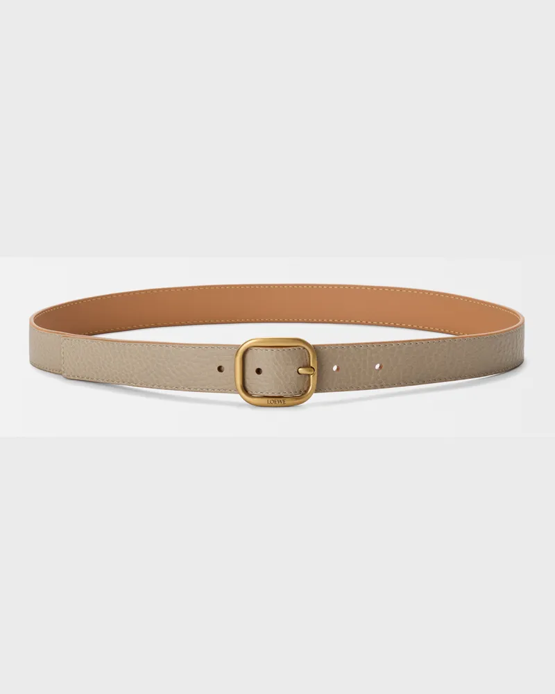 Loewe Rounded Soft Belt In Supple Grained Leather skin Size Mujer Clay