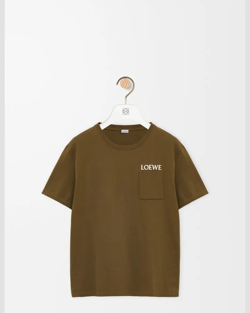 Loewe Relaxed Fit T-shirt In Cotton Size Hombre Khaki