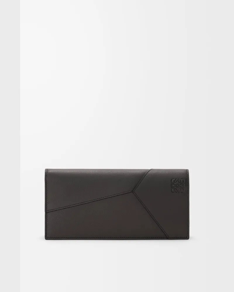 Loewe Puzzle Long Horizontal Wallet In Leather skin Hombre Dark