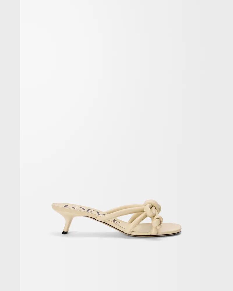 Loewe Flamenco Knot Sandal In Lambskin Size Mujer Butter