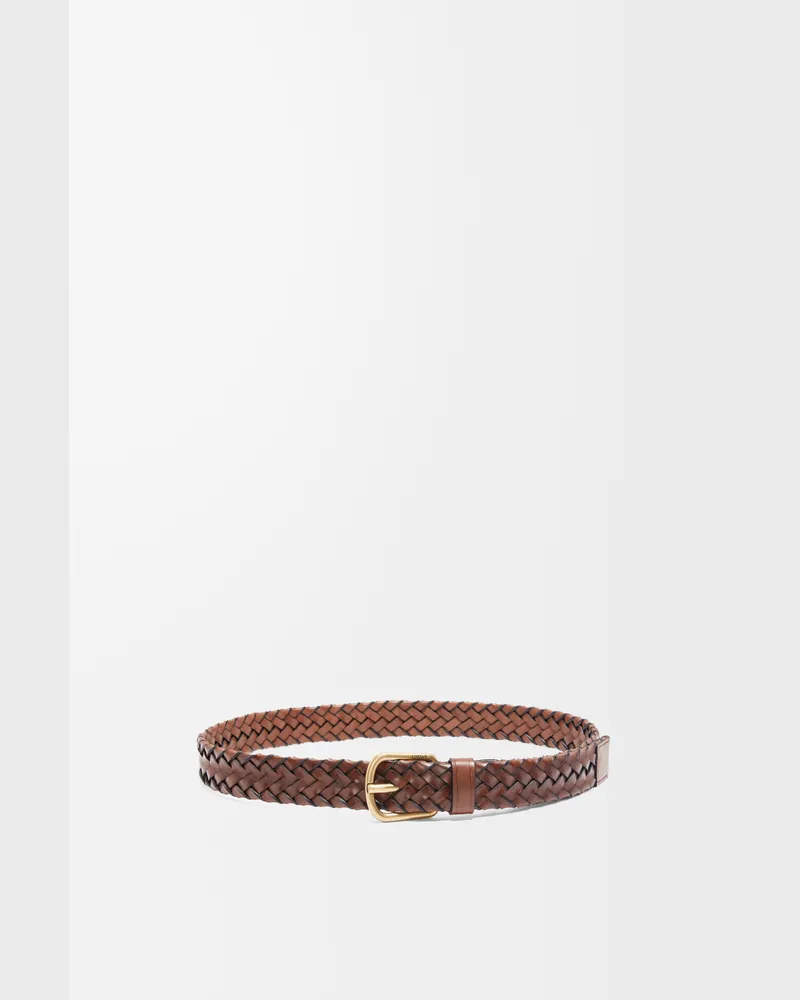 Loewe Chunky Woven Belt In Vegetable-tanned Leather skin Hombre Mogado