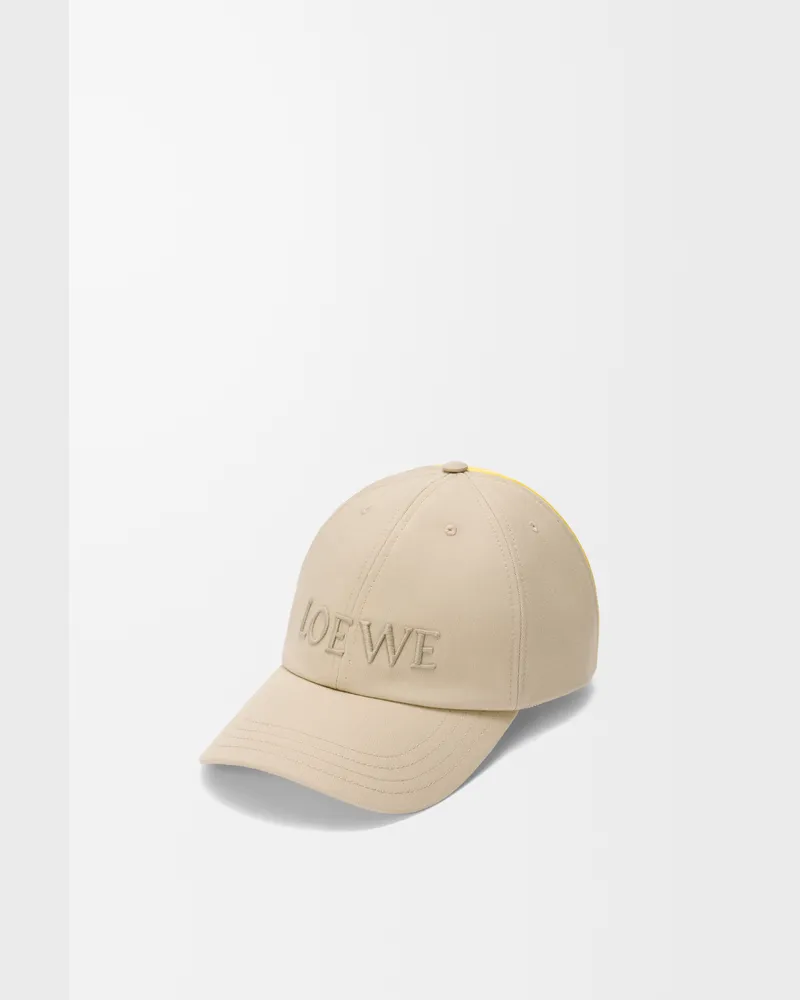 Loewe Loewe Bicolour Cap In Cotton Canvas Size Mujer Beige