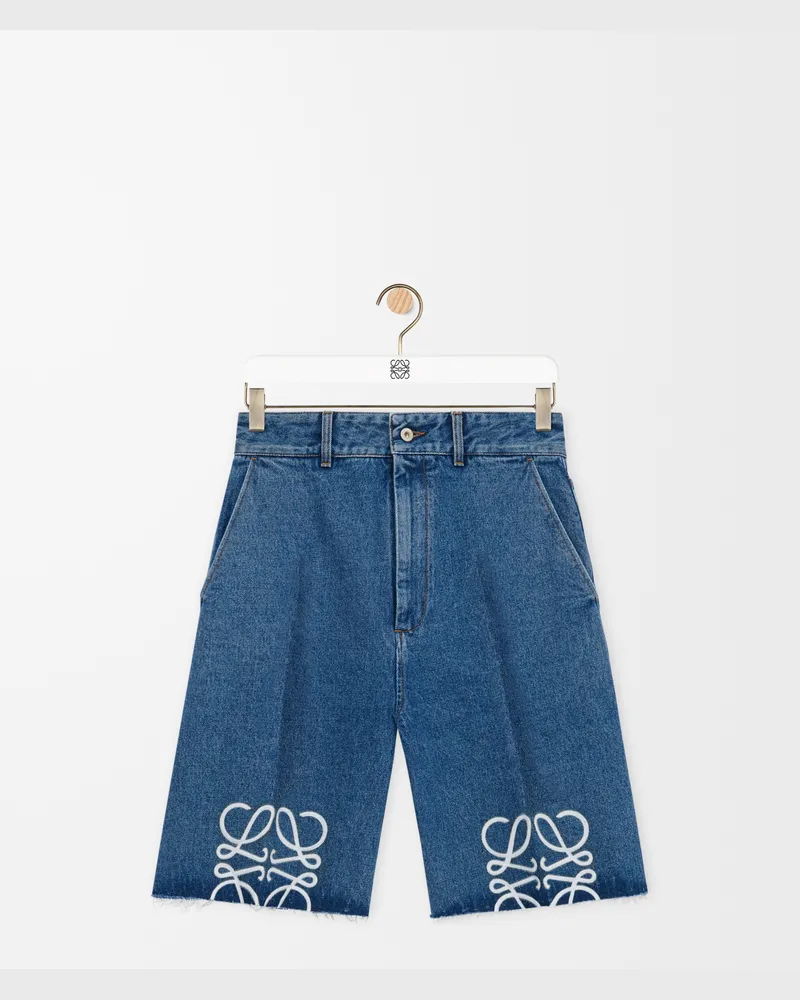 Loewe Anagram Shorts In Denim Size Mujer Jeans