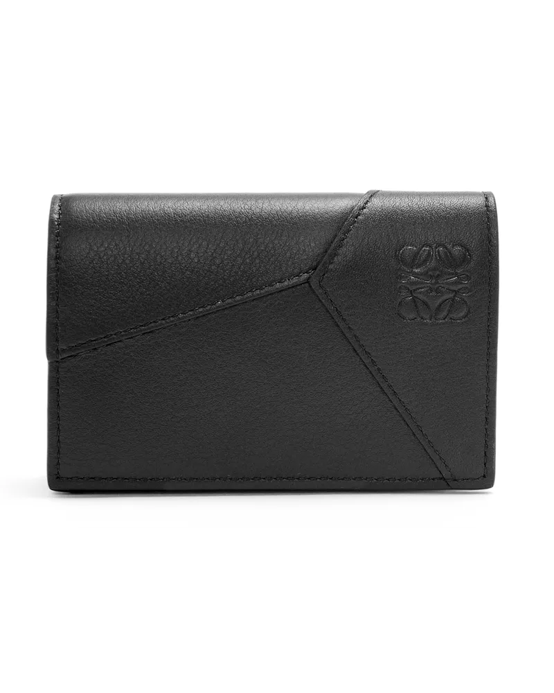 Loewe Luxury Puzzle business cardholder in classic calfskin Black