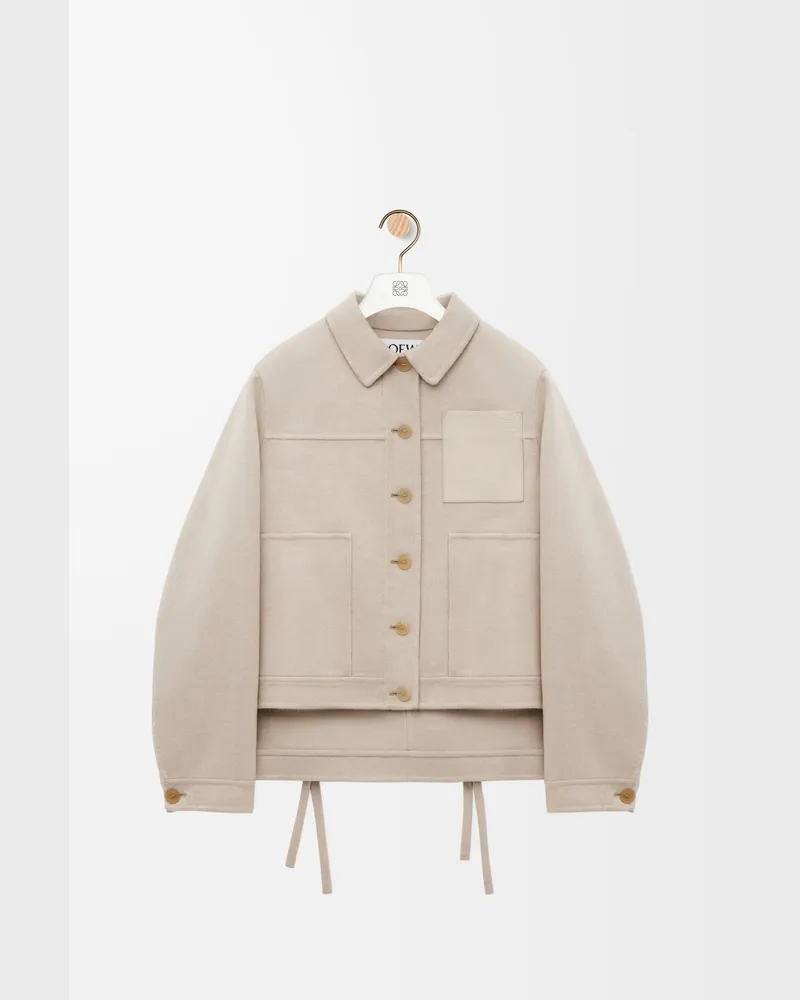 Loewe Workwear Jacket In Wool And Cashmere Size Mujer Light