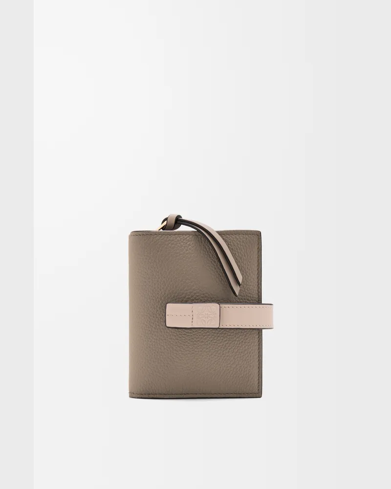 Loewe Compact Zip Wallet In Soft Grained Leather skin Mujer Taupe