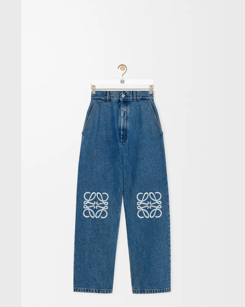 Loewe Anagram Baggy Jeans In Denim Size Mujer Jeans