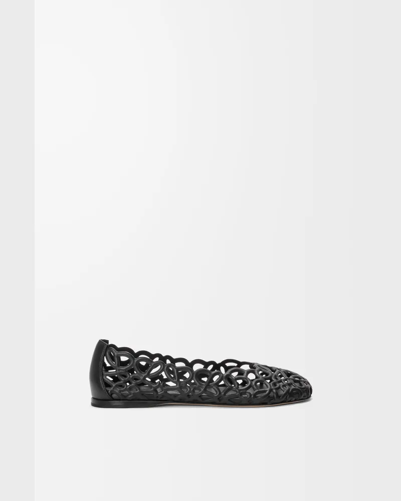 Loewe Petal Anagram Ballerina In Lambskin Size Mujer Black