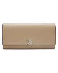 Loewe Luxury Anagram continental wallet in pebble grain calfskin Sand