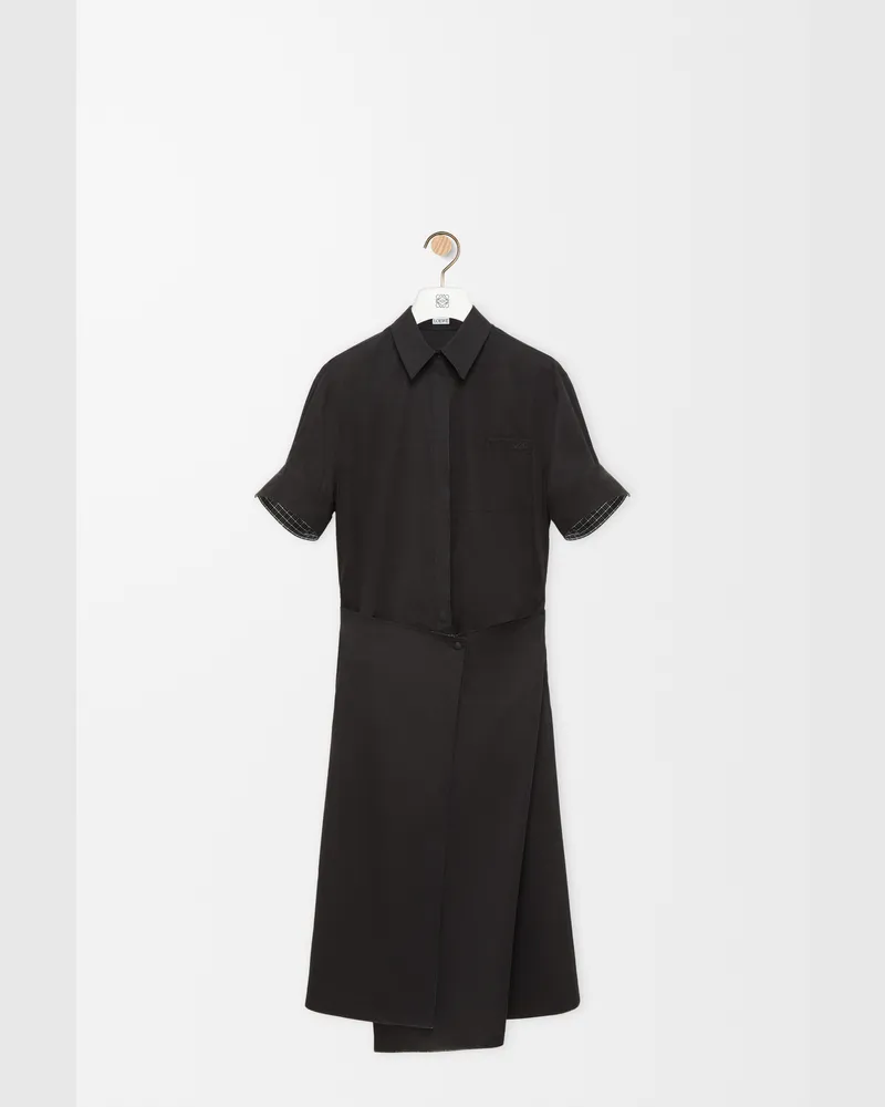 Loewe Dress In Cotton And Silk Size Mujer Black