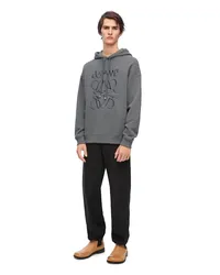 Loewe Luxury Relaxed fit hoodie in cotton Slate