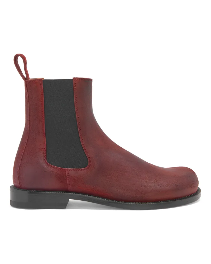 Loewe Luxury Campo Chelsea boot in waxed suede Rust