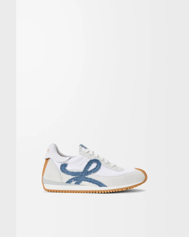 Loewe Flow Runner 2.0 In Nylon And Suede Size Mujer White