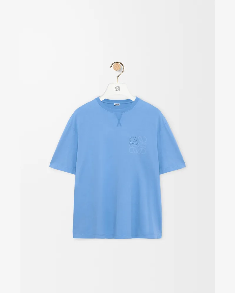 Loewe Loose Fit T-shirt In Cotton Size Hombre Blue