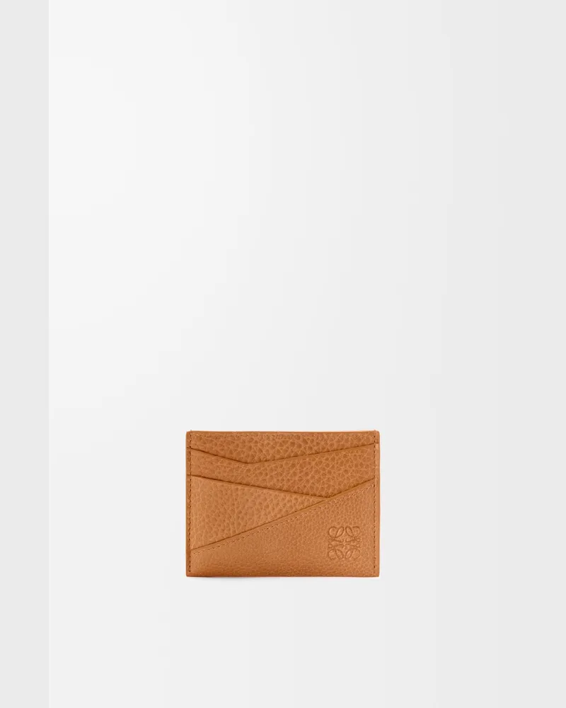 Loewe Puzzle Plain Cardholder In Supple Grained Leather skin Hombre Light