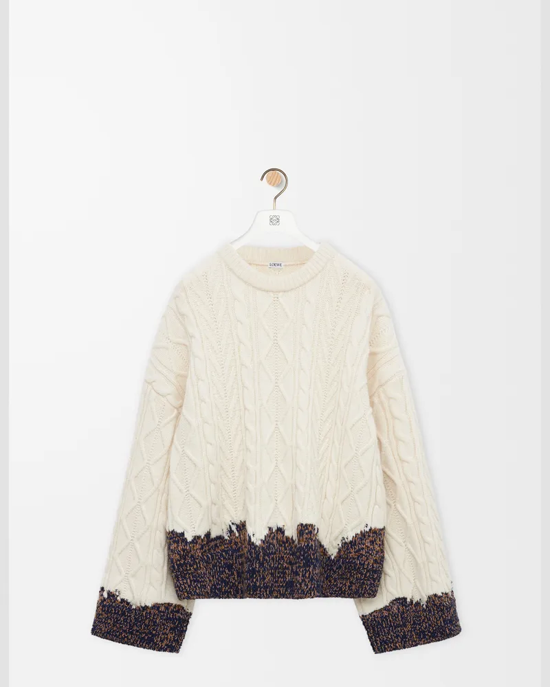 Loewe Sweater In Wool Size Mujer Ecru