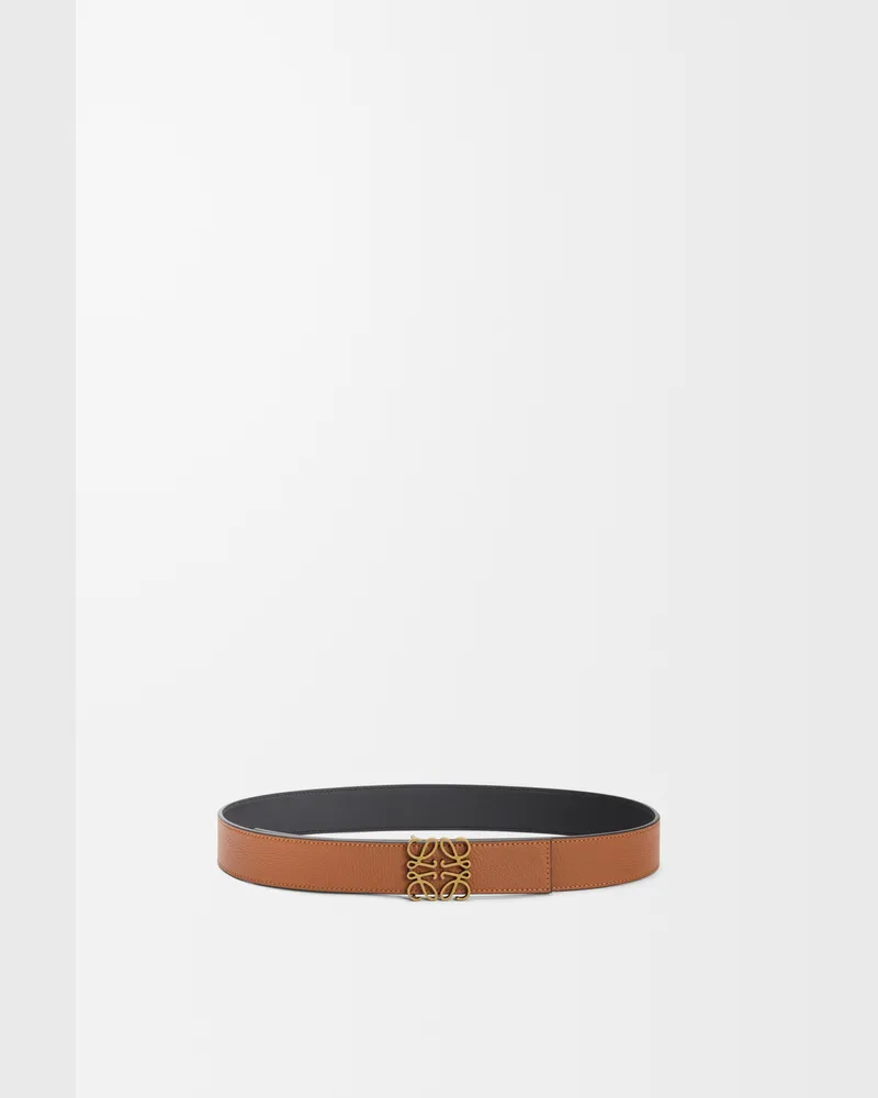 Loewe Reversible Anagram Belt In Soft Grained Leather skin And Leather skin Size Hombre Tan