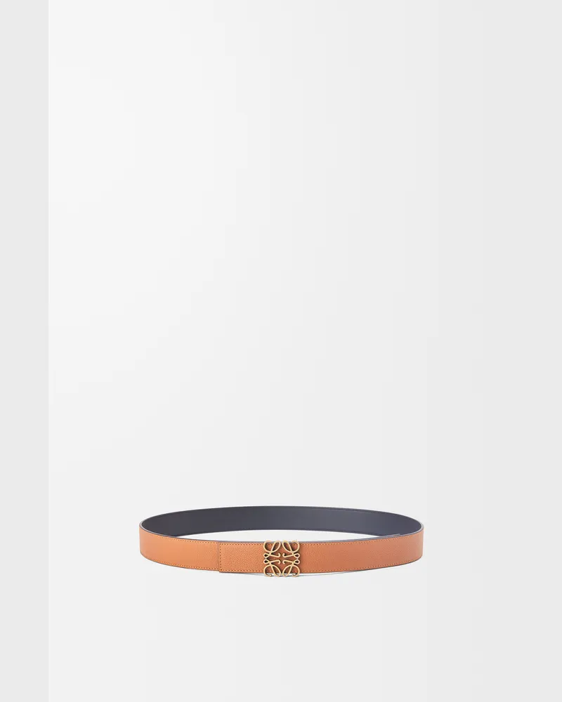 Loewe Reversible Anagram Belt In Soft Grained Leather skin And Leather skin Size Hombre Tan