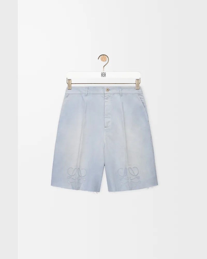 Loewe Anagram Shorts In Cotton Size Hombre Sky