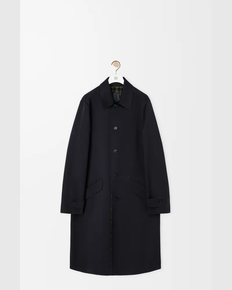 Loewe Coat In Cotton And Wool Size Hombre Black