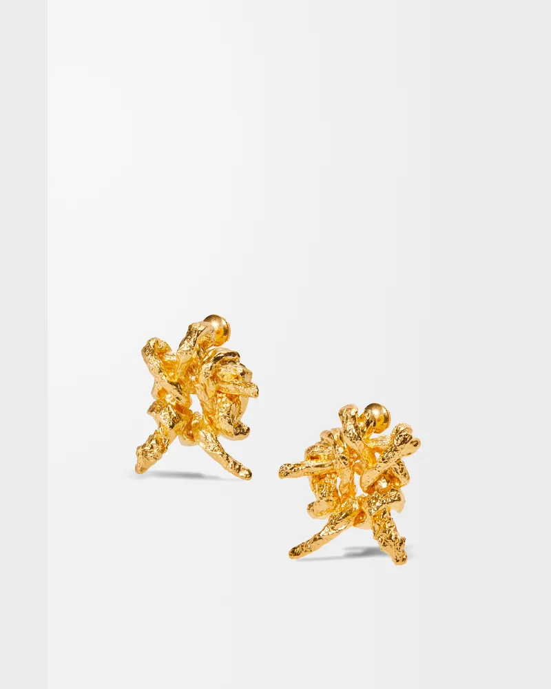 Loewe Tarantella Earrings In Sterling Silver Mujer Gold