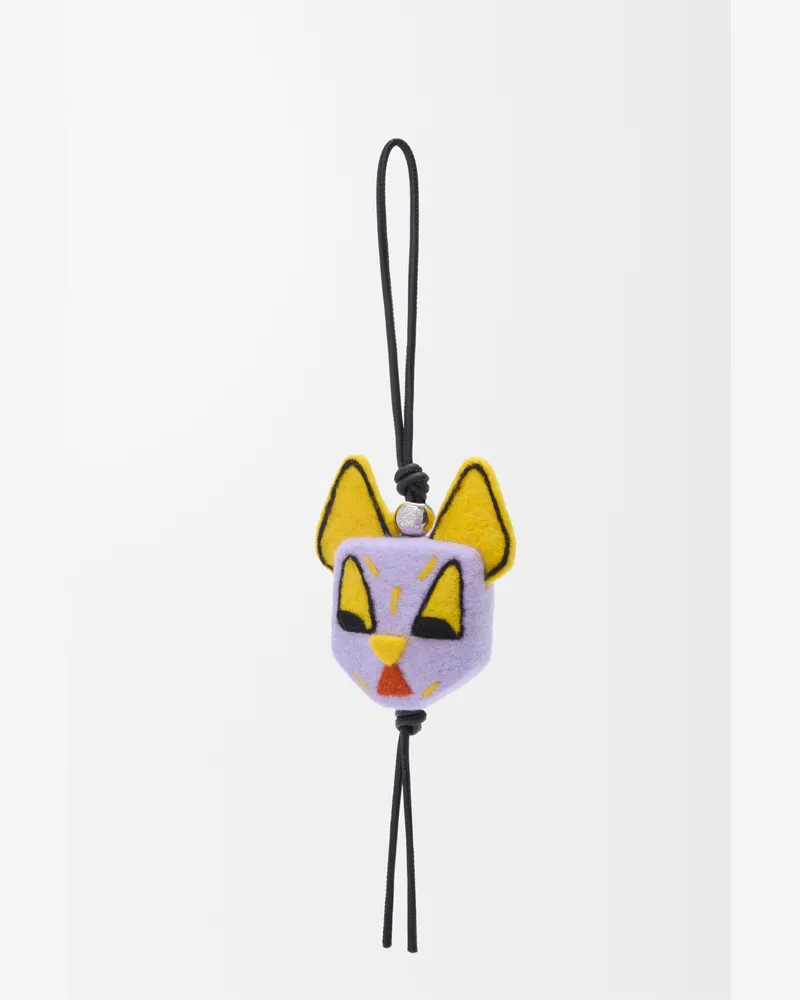 Loewe Cat Charm In Felt Mujer Purple