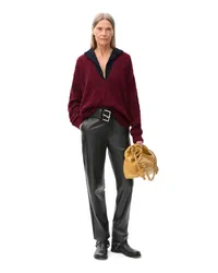 Loewe Luxury V-neck sweater in cashmere Burgundy