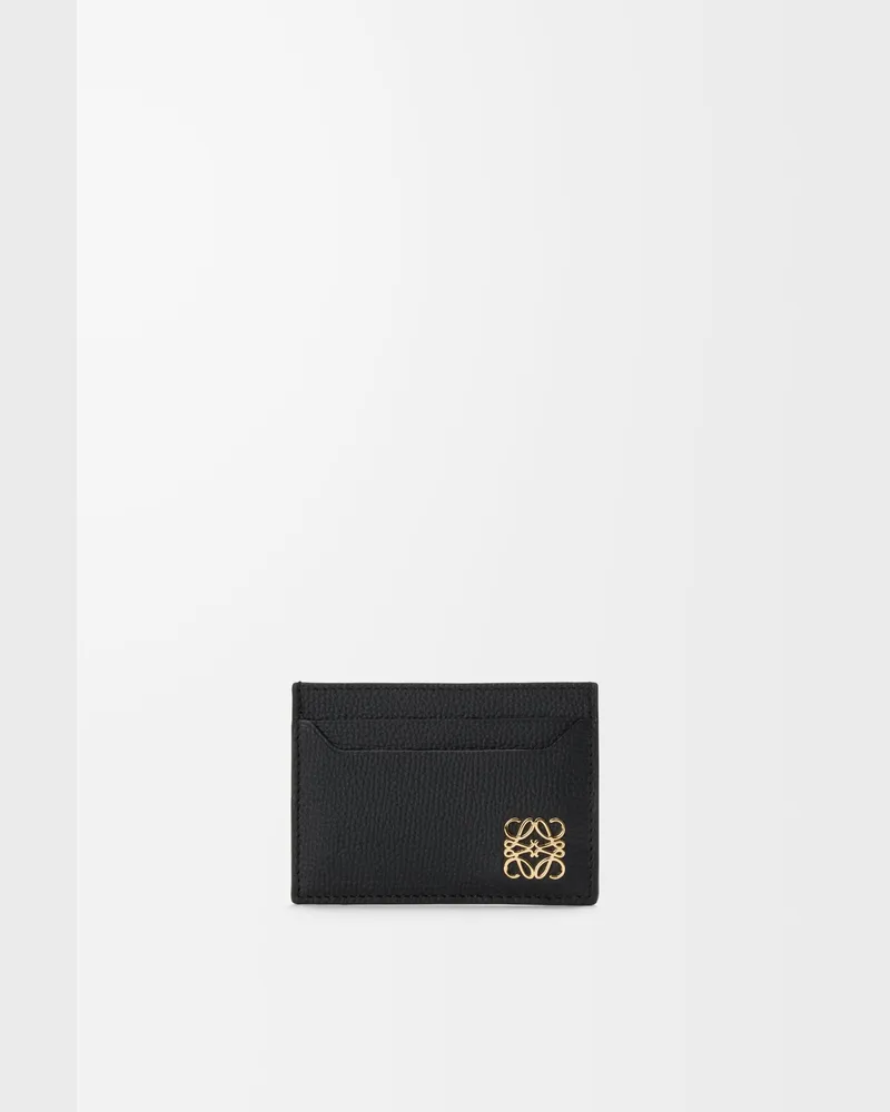 Loewe Anagram Plain Cardholder In Pebble Grained Leather skin Mujer Black