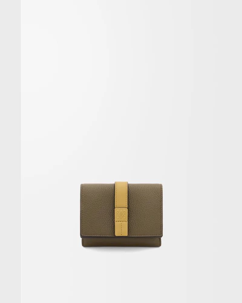 Loewe Trifold Wallet In Soft Grained Leather skin Mujer Dark
