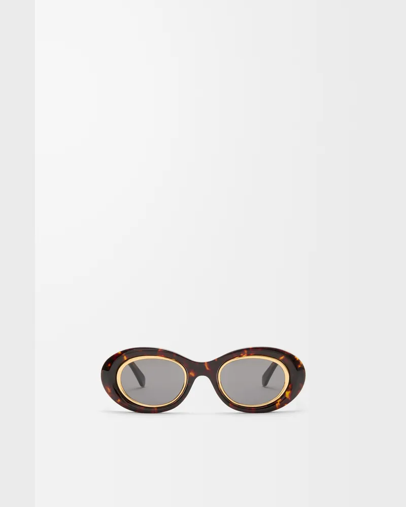 Loewe Mini Anagram Oval Sunglasses Mujer Havana