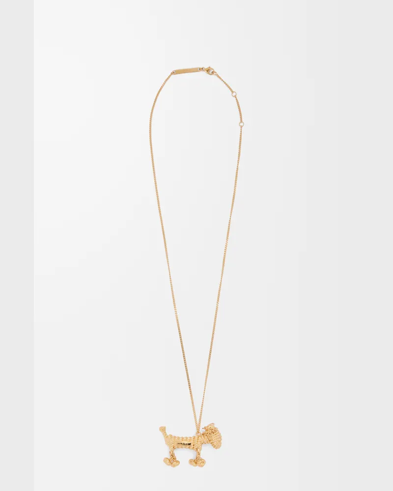 Loewe Sausage Dog Necklace Mujer Gold