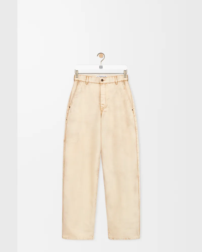 Loewe Trousers In Cotton Size Hombre Beige