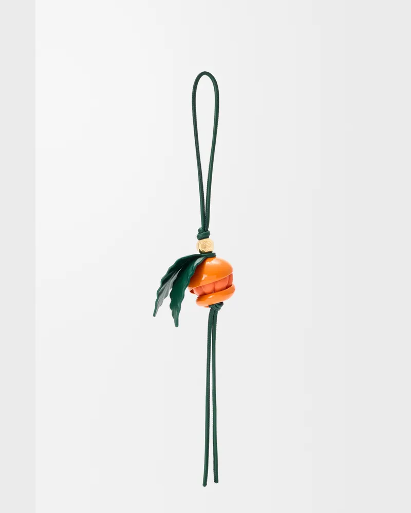 Loewe Peeling Orange Charm In Brass And Leather skin Mujer Orange