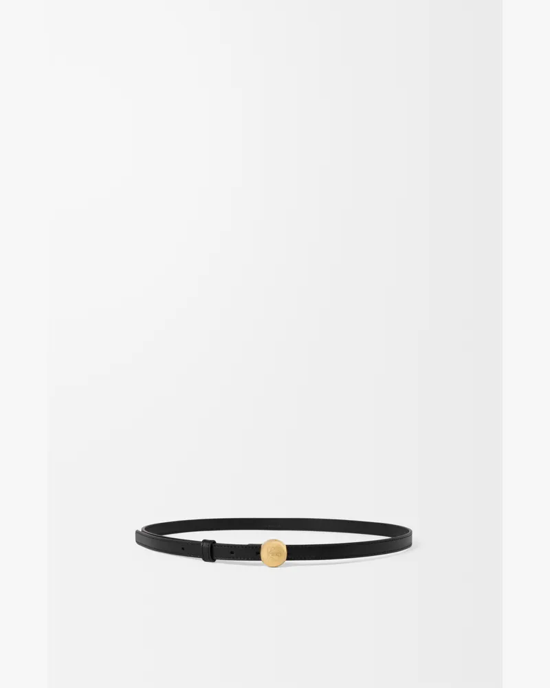 Loewe Pebble Belt In Leather skin Size Mujer Black