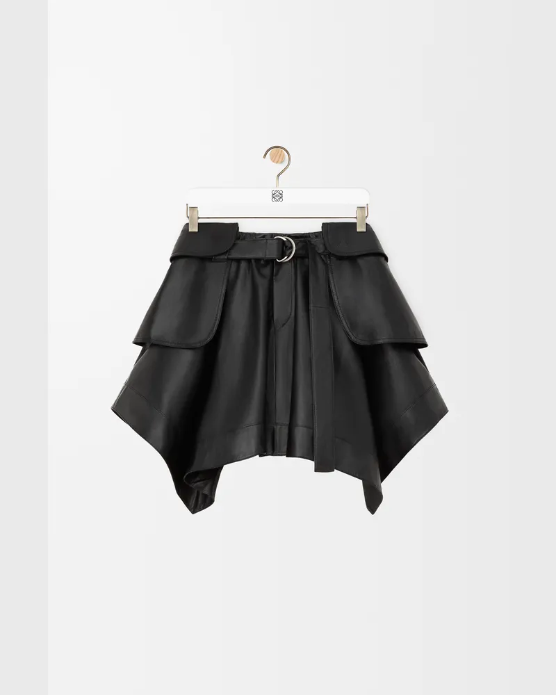 Loewe Cargo Skirt In Nappa Lambskin Size Mujer Black