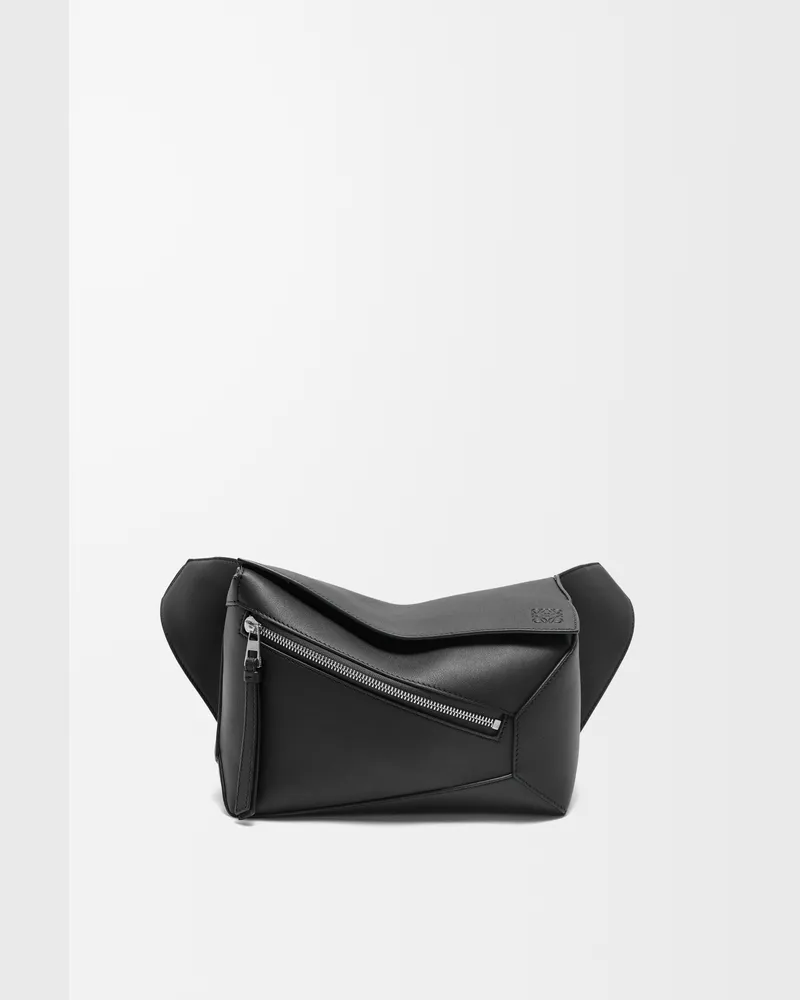 Loewe Small Puzzle Bumbag In Leather skin Hombre Black