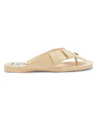 Loewe Luxury Toy Panta toe post sandal in lambskin Oat