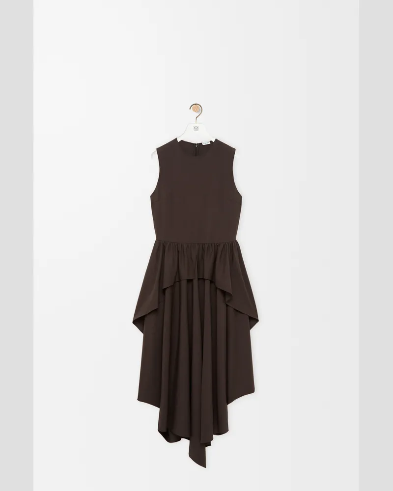 Loewe Dress In Viscose And Wool Blend Size Mujer Brown