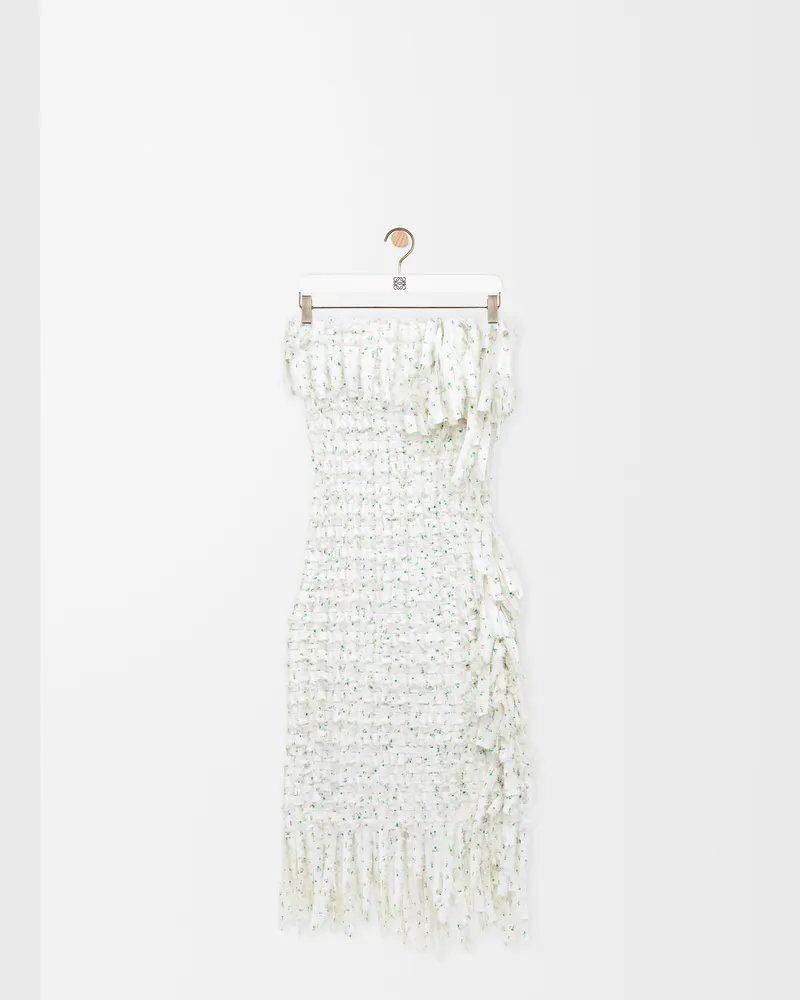 Loewe Dress In Silk Size Mujer White