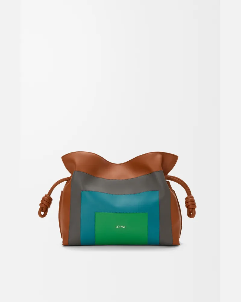 Loewe Medium Flamenco Clutch In Nappa Leather skin Mujer Caramel