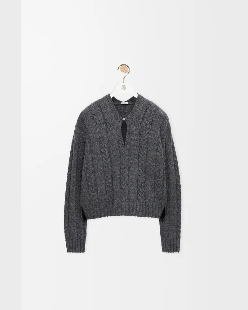 Loewe Sweater In Wool Size Mujer Grey