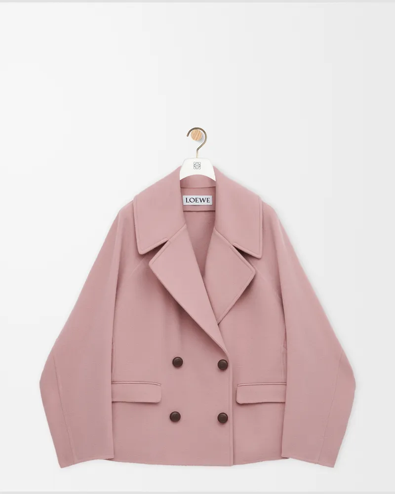 Loewe Short Coat In Wool Size Mujer Pink