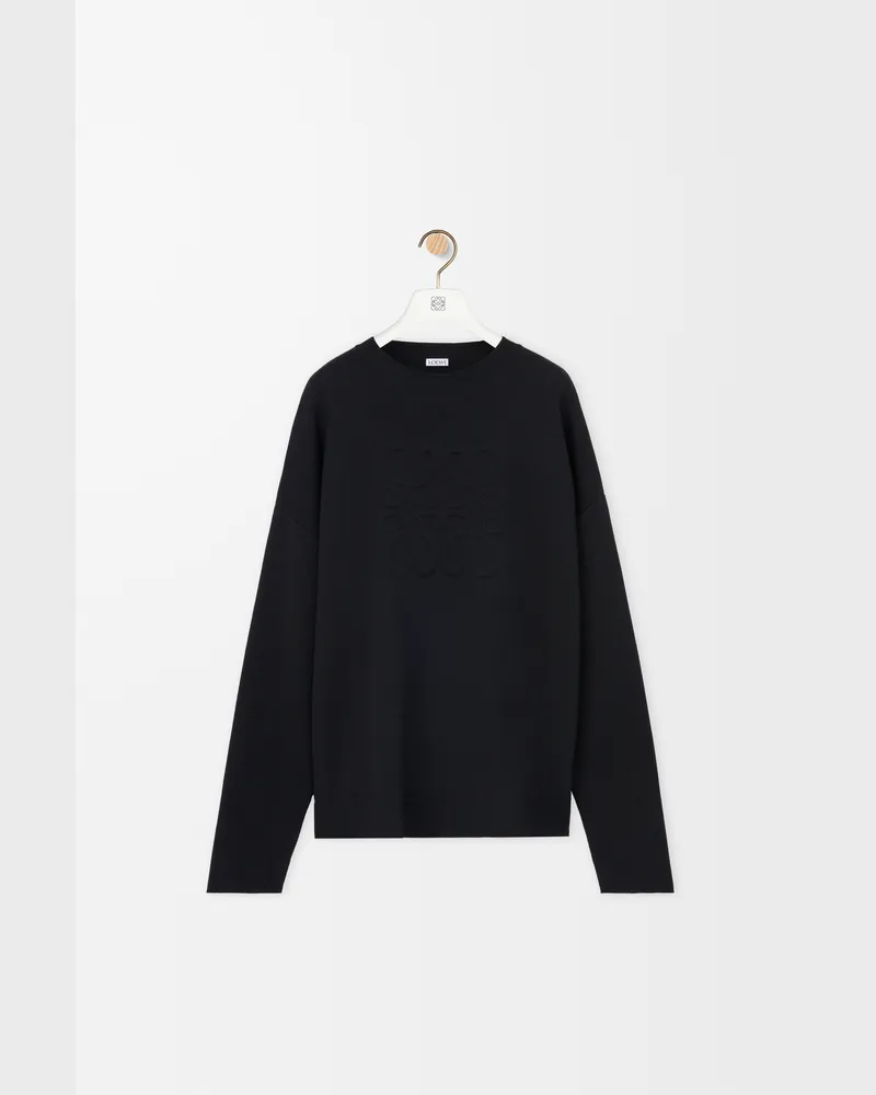 Loewe Anagram Sweater In Wool Size Hombre Black