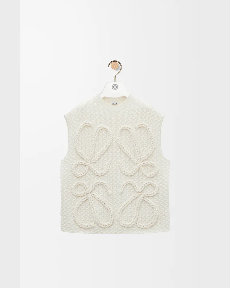 Loewe Vest In Wool Size Mujer White