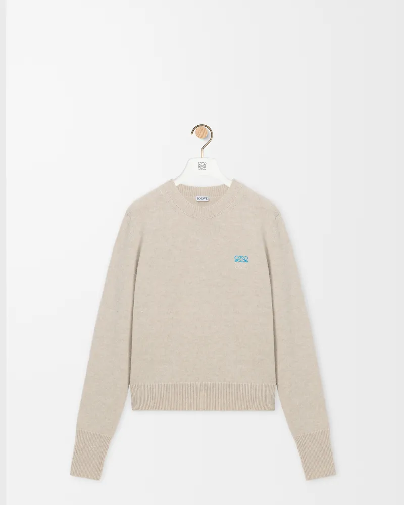 Loewe Sweater In Wool Size Mujer Beige