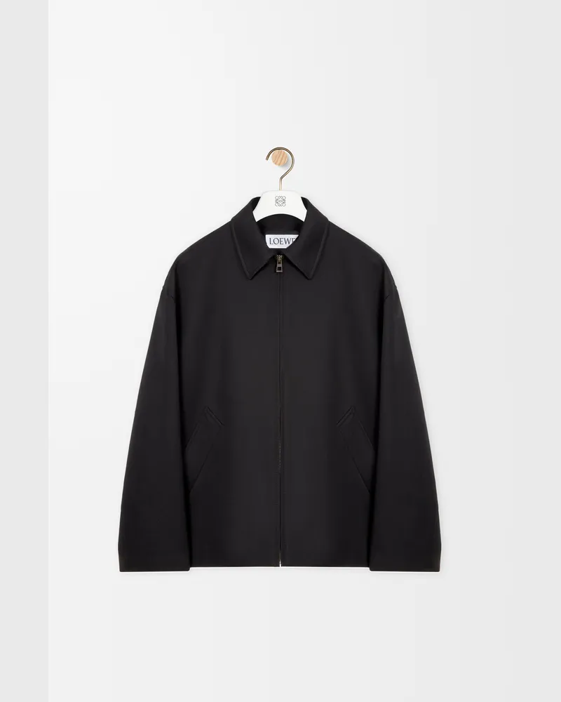 Loewe Draped Jacket In Cotton And Silk Size Hombre Black