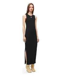 Loewe Luxury Anagram tank dress in cotton Black