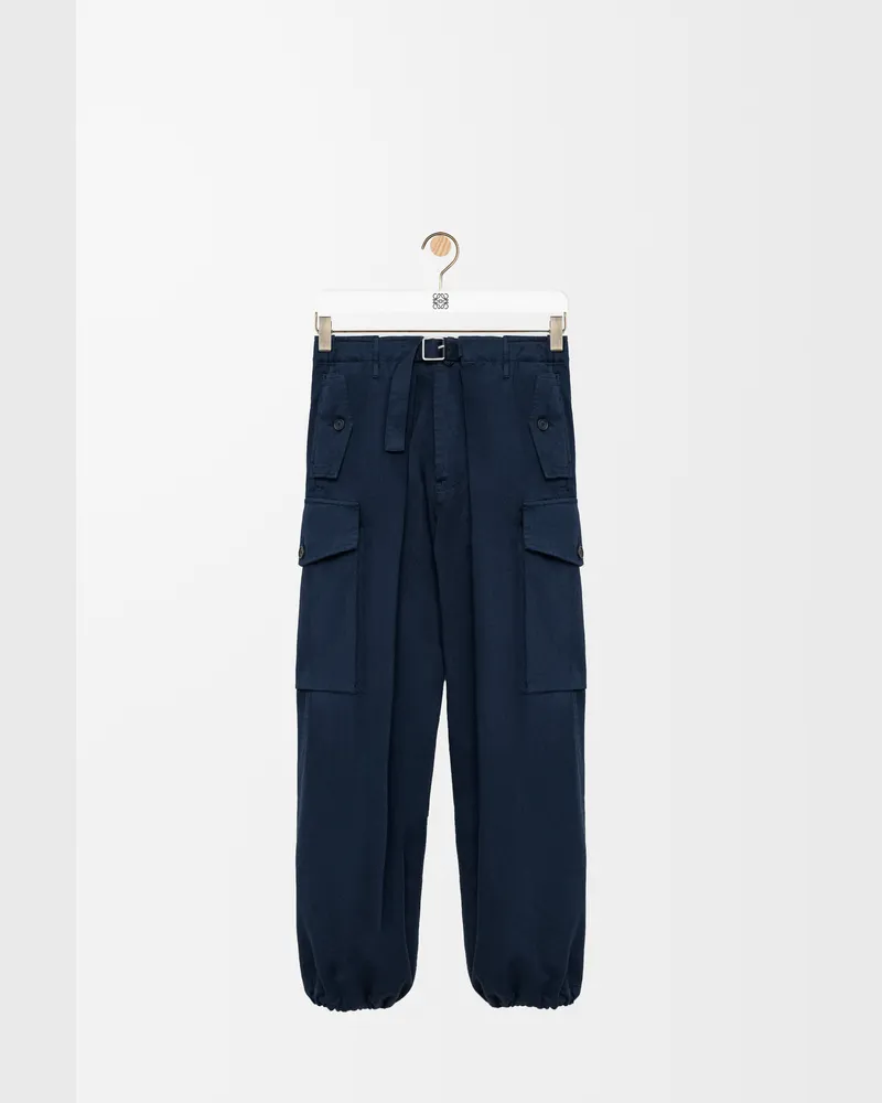 Loewe Cargo Trousers In Cotton Size Hombre Dark