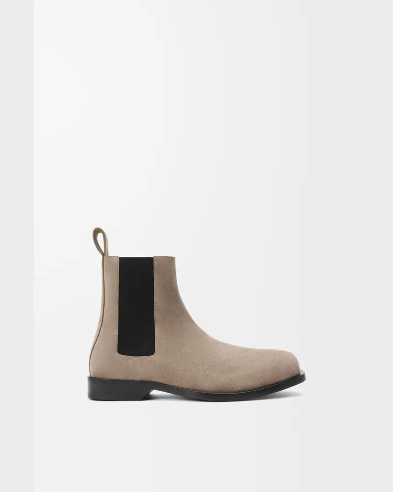 Loewe Bobine Chelsea Bootie In Suede Leather skin Size Hombre Hazelnut